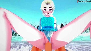 Elsa uživa intenziven fantazijski seks v Frozen svetu