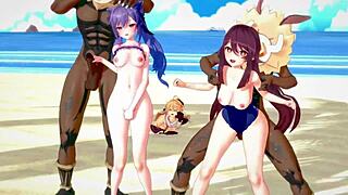 genshin liyue 璃月 hentai mmd