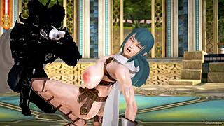 hey, check out this 3d hentai with demon king and warrior