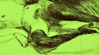 Retro vintage comic drawings from antique anime hentai