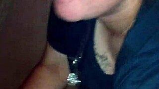 Co worker arrives home for oral