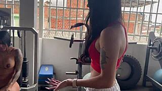 May Hernandez shares her exercise routine, but insists I remove all my clothes during the session.