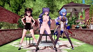 genshin liyue 璃月 hentai mmd