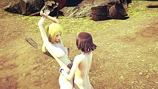 Fairy Tail One Piece Hentai: Lucy Nami Lesbian Bisexual Threesome Hardcore BDSM Cosplay Cum!