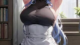 Butler Surprised By Teen's Pussy Masturbation Session