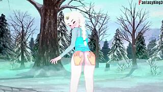 Elsa says, 'I want to suck and have sex with you.'