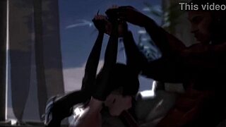 White curvy amateur slut gets doggystyled in her room in second life 3d cartoon