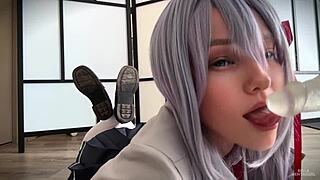 Alya Flirts Playfully with Dildo in Bella Hentaigirl Scene