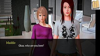 My New Family 234 - Blonde Redhead Cartoon Threesome with Erotic Ass Play