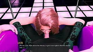 feeling horny from busty stripper's dance, sloppy blowjob, anal stretch, hard creampie