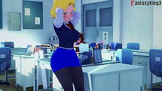 Android 18 and Videl crave fucking Gohan in this hentai!