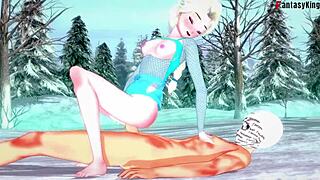 Elsa Enjoys Intense Fantasy Sex In Frozen World