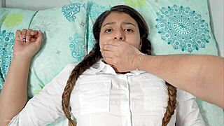 shh shh dont scream - stepbrother fucks stepsister alone at home