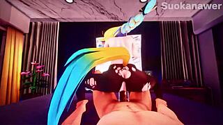 uma musume cowgirl riding and squirting?