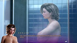 Busty landlady Evelyn catches her tenant masturbating