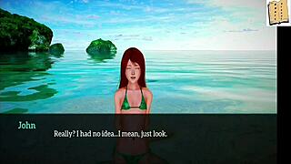 My new family 53 - bikini teen brunette small tits homemade erotic game