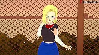 Android 18 and Videl crave fucking Gohan in this hentai!