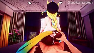 uma musume cowgirl riding and squirting?