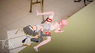 Anime Gaming Zero Two Sex In Futanari Hentai Yuri Lesbian Darling