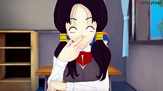 Android 18 and Videl crave fucking Gohan in this hentai!