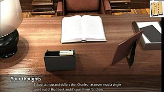 gorgeous brunette katie deepthroats monster cock in erotic game