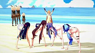 genshin liyue 璃月 hentai mmd