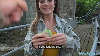 Feeling the intense emotion as she gets fucked deep by a fat cock in public.