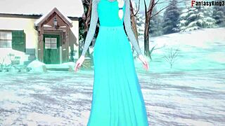 Elsa says, 'I want to suck and have sex with you.'