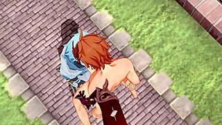 Genshin Impact Yaoi: Tartaglia Chongyun Pička Anal Creampie Sissy Crossdress Japonski Azijski Manga Anime Igra Gej