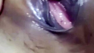 Housewife engages in steamy video call sex