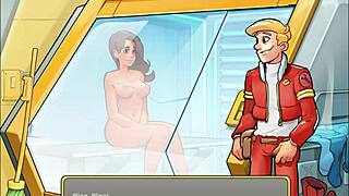 Alien Outfit Cutie Explores Interracial Dating in 3D Hentai Sauna Adventure