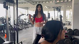 May Hernandez shares her exercise routine, but insists I remove all my clothes during the session.