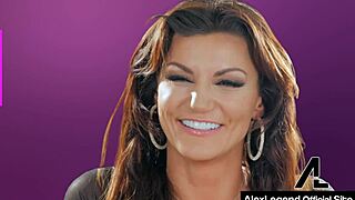 Watch Becky Bandini deepthroat and titty fuck Alex Legend in lingerie