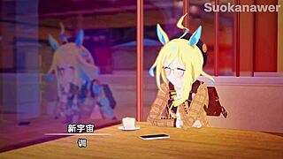 uma musume cowgirl riding and squirting?