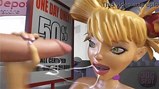 Busty blonde bimbo cant resist fucking all her holes compilation 3d animation