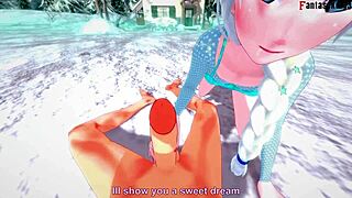 Elsa says, 'I want to suck and have sex with you.'