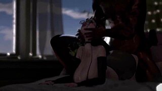 White curvy amateur slut gets doggystyled in her room in second life 3d cartoon