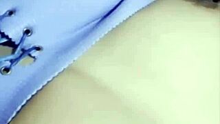 Housewife engages in steamy video call sex