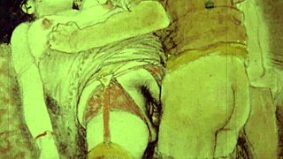 Discovering vintage erotic drawings from antique anime hentai