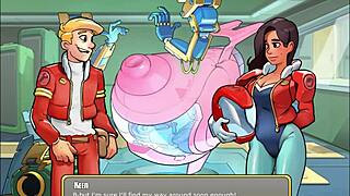 Alien Outfit Cutie Explores Interracial Dating in 3D Hentai Sauna Adventure