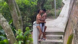 I WAS F1 AND FOUND BEAUTIFUL RONNY AISLAN ON THE OUTDOOR TRAIL. THEN I GAVE HIM A BLOWJOB AND ATE HIS BIG COCK.