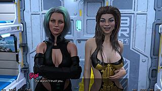 Milfs and teens compete in space!