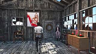 fallout 4 has this cute skinny brunette getting sexy at home in 3d anime