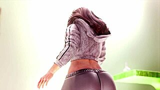Giantess Woman Grows in 3D Animation