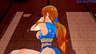 I had intense sex with nami and yamato in one piece pov hentai, it was so good!