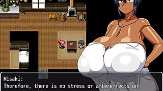 man, this tanned girl natsuki in hentai game ep 2, the pervy carpenter is obsessed with massaging her massive boobs