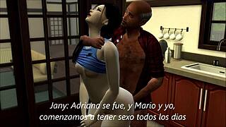 Grandpa's New Girlfriend in Threesome