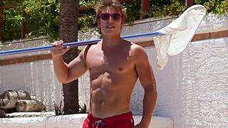 Track star Ian makes Sean Costin run cheeks on big black cock