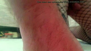 Sissy Fag Fucking His Dildo In Fishnets