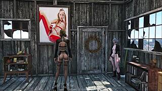 fallout 4 has this cute skinny brunette getting sexy at home in 3d anime